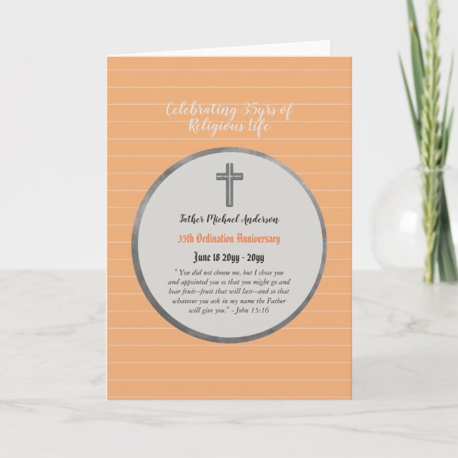 35th Anniversary Ordination Priest - ANY Clergy Card (Front)