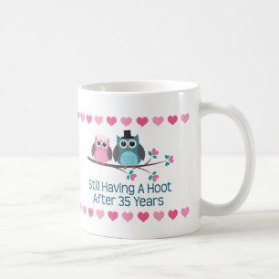 35th Anniversary Owl Couple Mug