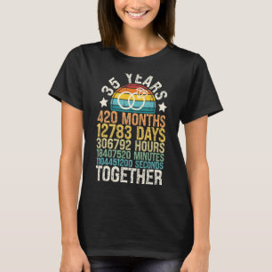 35th Anniversary Retro Marriage Matching Couples 3 T-Shirt