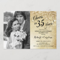 35th Anniversary with Photo - Gold