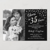 35th Anniversary with Photo - Silver White Black
