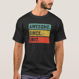 35th Birthday Awesome Since 1987 35 Years Old T-Shirt