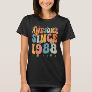 35th Birthday Awesome Since 1988 35 Years Old Retr T-Shirt