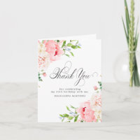 35th Birthday Blush Pink Peony Floral Folded
