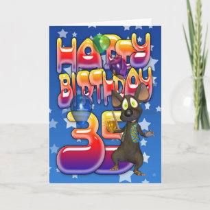 35th Birthday Card, Happy Birthday Card