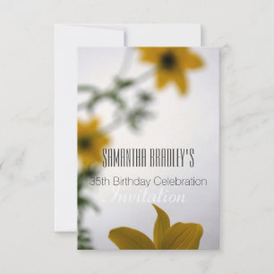 35th Birthday Celebration Floral Invitation
