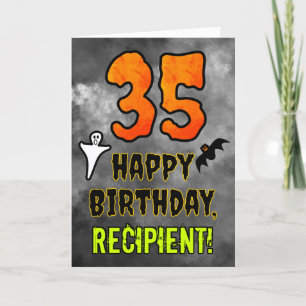 35th Birthday: Eerie Halloween Theme + Custom Name Card