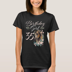 35th Birthday Girl Horse 35 Years Old Bday T-Shirt