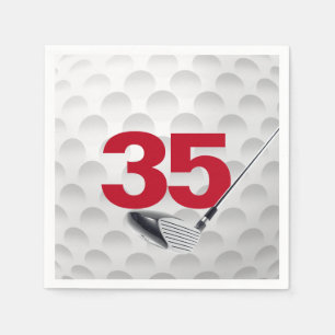 35th Birthday Golf Ball Napkin