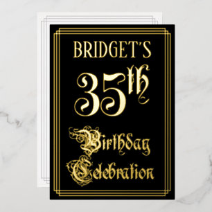 35th Birthday Party — Fancy Script & Custom Name