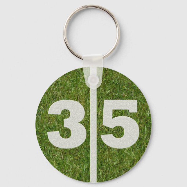 35th Birthday Party Favour Key Ring (Front)
