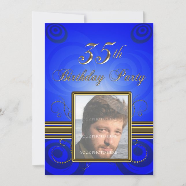 35th Birthday party Invitation (Front)