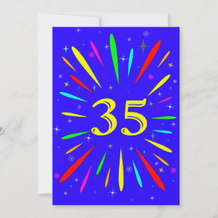 35th Birthday Party Invitation Explosion 