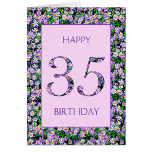 35th Birthday Purple Daisies
