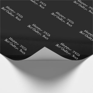 35th Birthday, 'Son' black and white gift wrap. Wrapping Paper