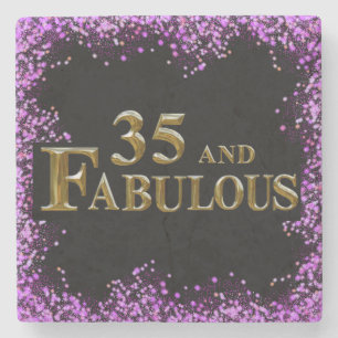 35th  Birthday  Stone Coaster