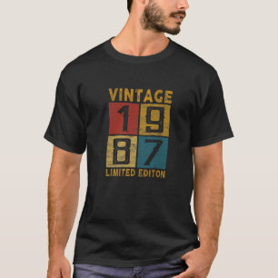 35Th Birthday Vintage 1987 Born In 1987 35 Yrs Old T-Shirt