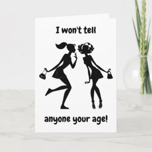 **35th BIRTHDAY** WON'T TELL AGE TWIN" Card