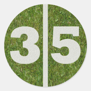 35th Birthday Yard Football Sticker