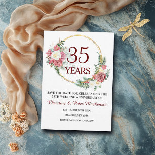 35th Coral Wedding Anniversary  Save The Date