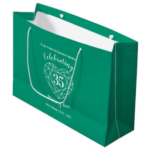 35th Emerald Anniversary 35 years green custom bag