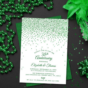 35th Emerald Wedding Anniversary Invitation