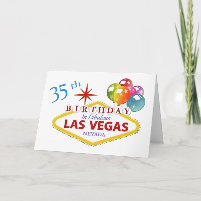 35th Las Vegas Birthday Card Standard (5" x 7") (Front)