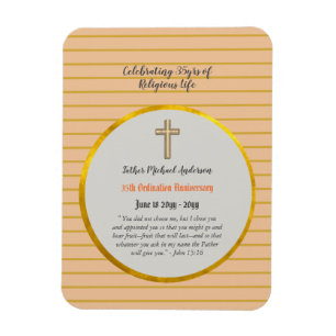 35th Ordination Anniversary Priest Sapphire Gold Magnet