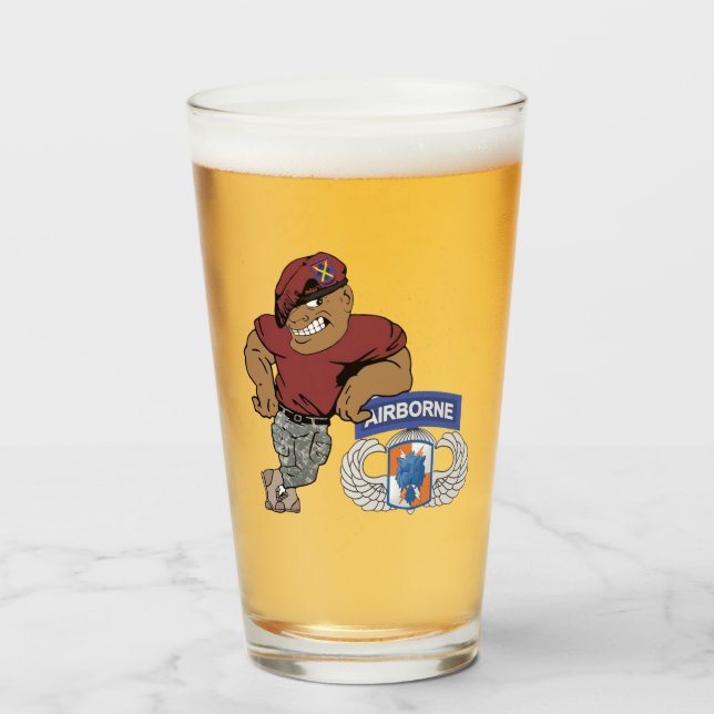 35th Signal Bde Pint Beer Glass (Front Filled)