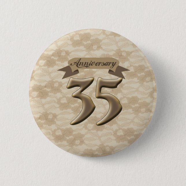35th Wedding Anniversary Buttons (Front)