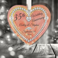 35th Wedding Anniversary Coral | Diamonds Keepsake