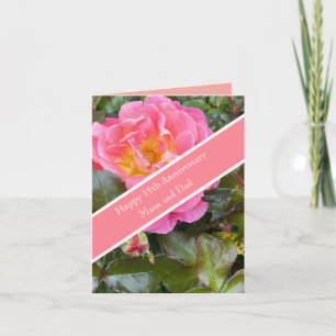 35th Wedding Anniversary Coral Rose Card