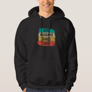 35th Wedding Anniversary Epic Husband Since 1987 Hoodie