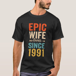 35th Wedding Anniversary for Her, Epic Wife Since T-Shirt