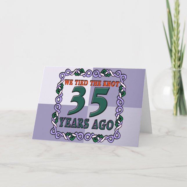 35th Wedding Anniversary Gifts Card (Front)
