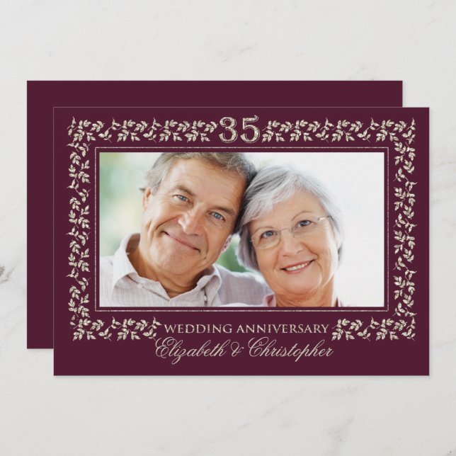 35th Wedding Anniversary Party Invitations (Front/Back)