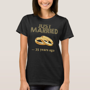 35th Wedding Anniversary T-Shirt Just Married 35 Y