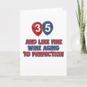 35th year old birthday designs card