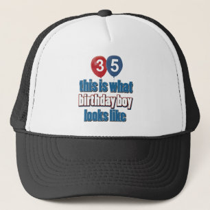 35th year old birthday designs trucker hat