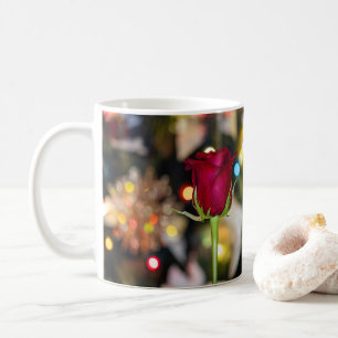3620-Red Rose with Bokeh Coffee Mug