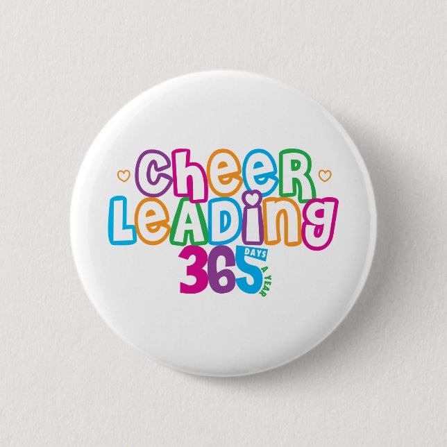 365 Cheerleading 6 Cm Round Badge (Front)