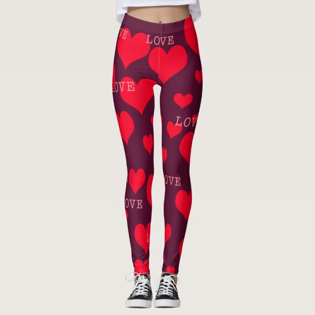 365 Days of Yoga. Day 36. Hearts and Loves. Leggings (Front)