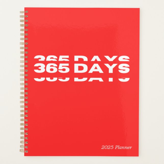 365 Days Red 2025 Planner (Front)