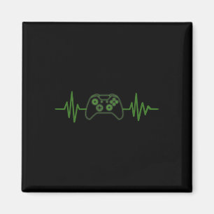 365 Gamer Heartbeat Tee For Video Game Players Magnet