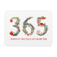 365 Times, Do Not Fear, Floral Art Poster
