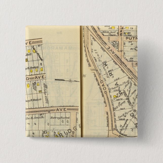 36-37 White Plains 15 Cm Square Badge (Front)