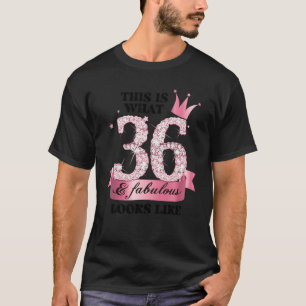 36 & Fabulous I Pink White Party Group Candid Phot T-Shirt