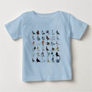 36 Pigeon Breeds Baby T-Shirt