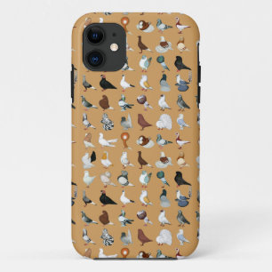 36 Pigeon Breeds iPhone 11 Case