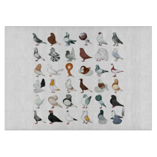 36 Pigeon Breeds Cutting Board